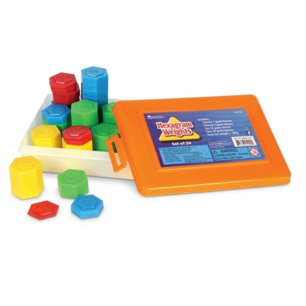 Learning Resources Hexagram Weights Set of 54 LER4292 Educational Math‎ Tool